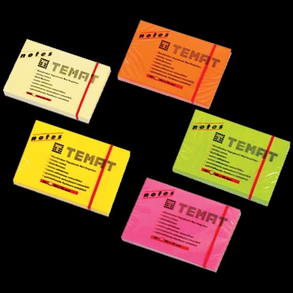 TEMAT 50x75 YAPIŞKANLI NOT KAĞIDI FOSFORLU PEMBE 80 YP 11609