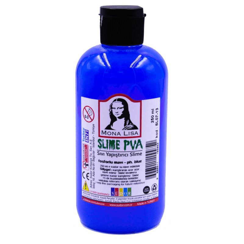 SÜDOR SLIME FOSFORLU MAVİ 250 ml SL07-13 (Best)