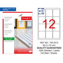 TANEX 63,5x72 LASER ETİKET TW-2012 (Best)