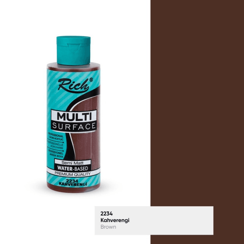 RICH MULTİ AKRİLİK BOYA 2234 KAHVERENGİ 120 cc (Best)