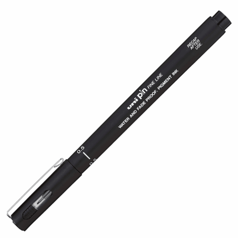 UNİ-BALL PIN05-200 FINELINE SİYAH ÇİZİM KALEMİ (Best)