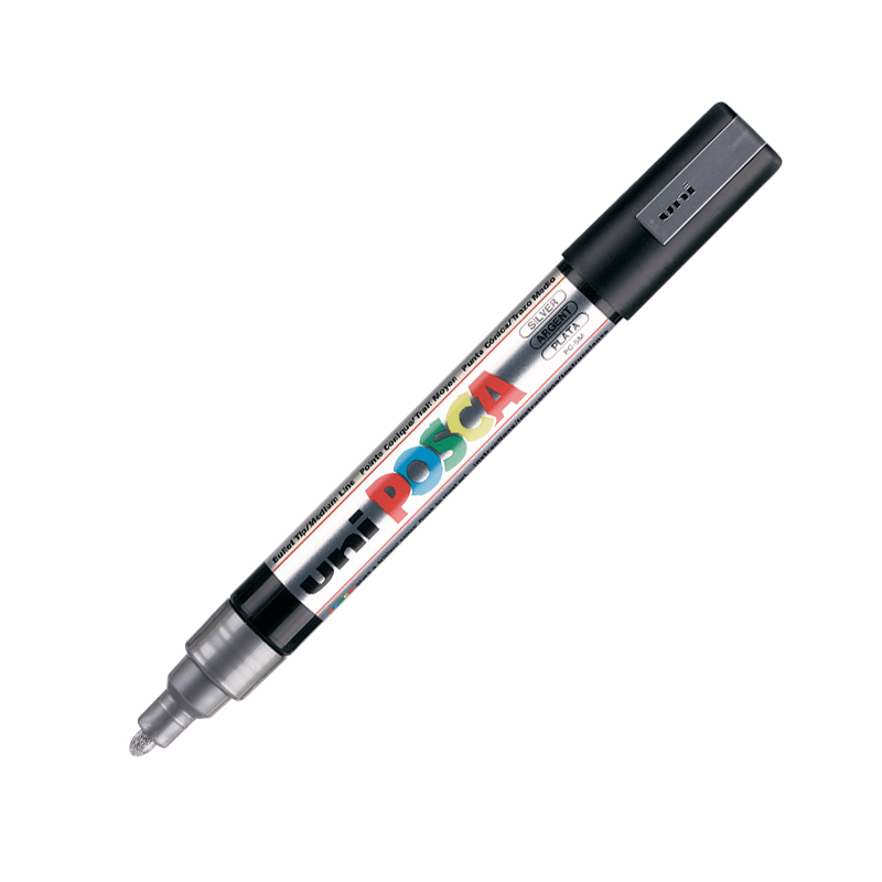 UNİ-BALL PC-5M-POSCA SU BAZLI MARKER GÜMÜŞ 1.8 (Best)