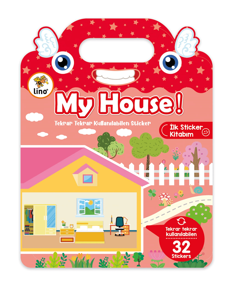 LINO TEKRAR KULLANILABİLİR İLK STİCKER KİTABIM MY HOUSE LS-503 (Best)