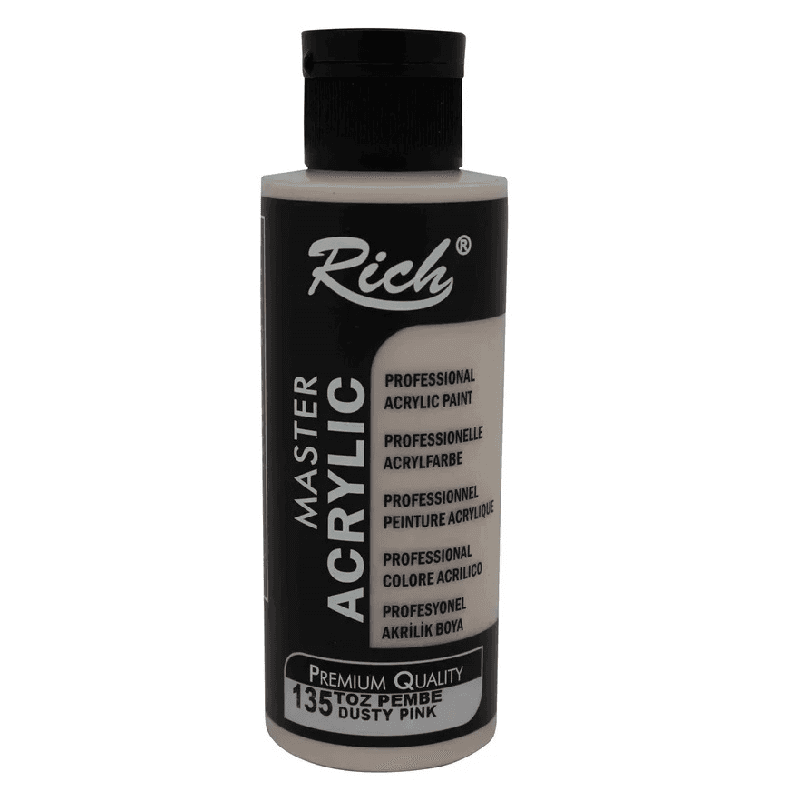 RICH AKRİLİK BOYA 135 TOZ PEMBE 120 cc (Best)