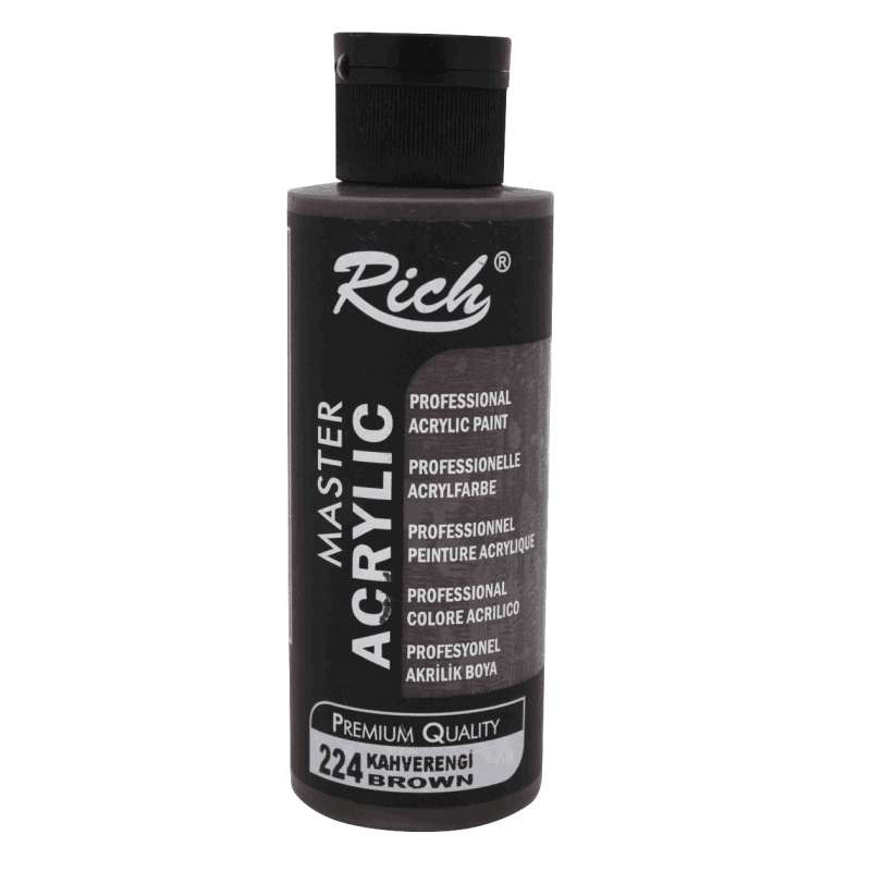 RICH AKRİLİK BOYA 224 KAHVERENGİ 120 cc (Best)