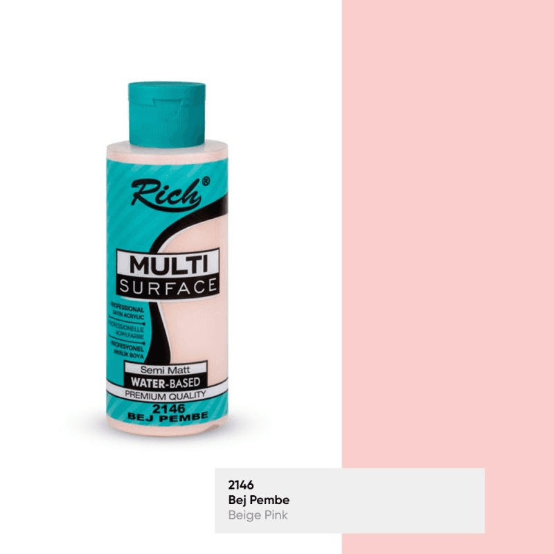 RICH MULTİ AKRİLİK BOYA 2146 BEJ PEMBE 120 cc (Best)