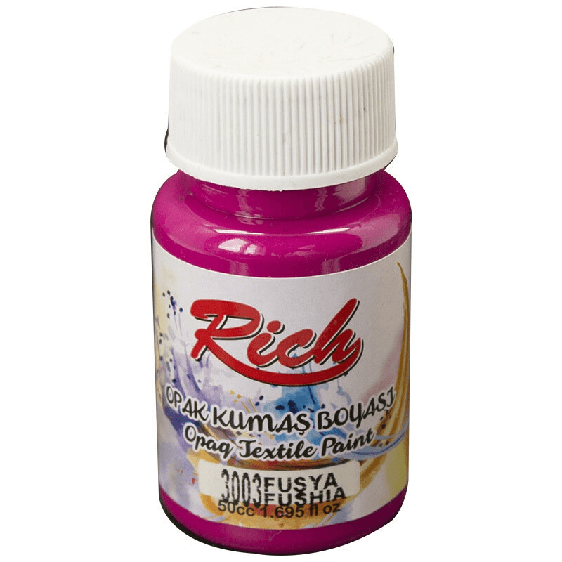 RICH AKRİLİK KUMAŞ BOYASI 01715 FUŞYA 50 cc. (Best)