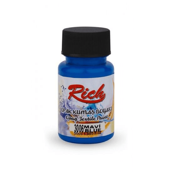 RICH AKRİLİK KUMAŞ BOYASI 01543 MAVİ 50 cc. (Best)