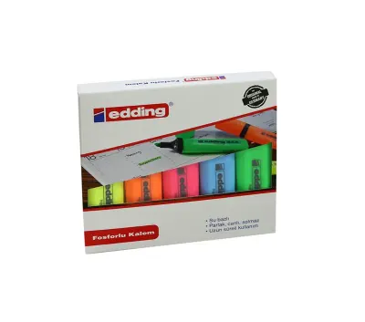 EDDİNG 344 FOSFORLU KALEM 5 Lİ SET (Best)