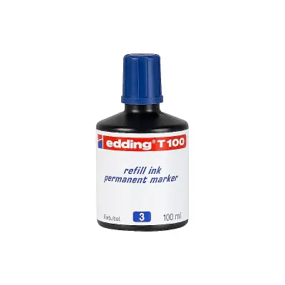 EDDİNG T100 MAVİ PERMANENT MÜREKKEP 100ML