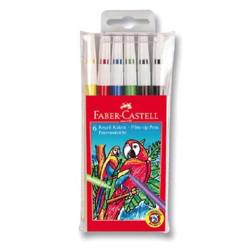 FABER 6 RENK YIKANABİLİR KEÇELİ KALEM 671551060