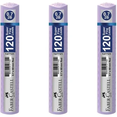 FABER GRIP MİN 0.7 PASTEL MOR 60 mm 120 Lİ TÜP 127738