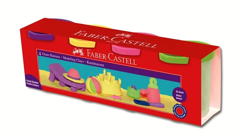 FABER OYUN HAMURU 4 RENK PASTEL 51700000430