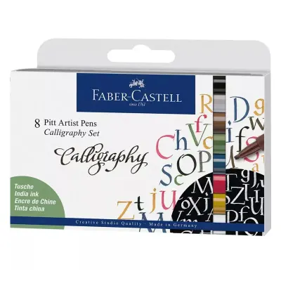 FABER PITT ÇİZİM KALEMİ KALİGRAFİ SETİ 8 Li 167508