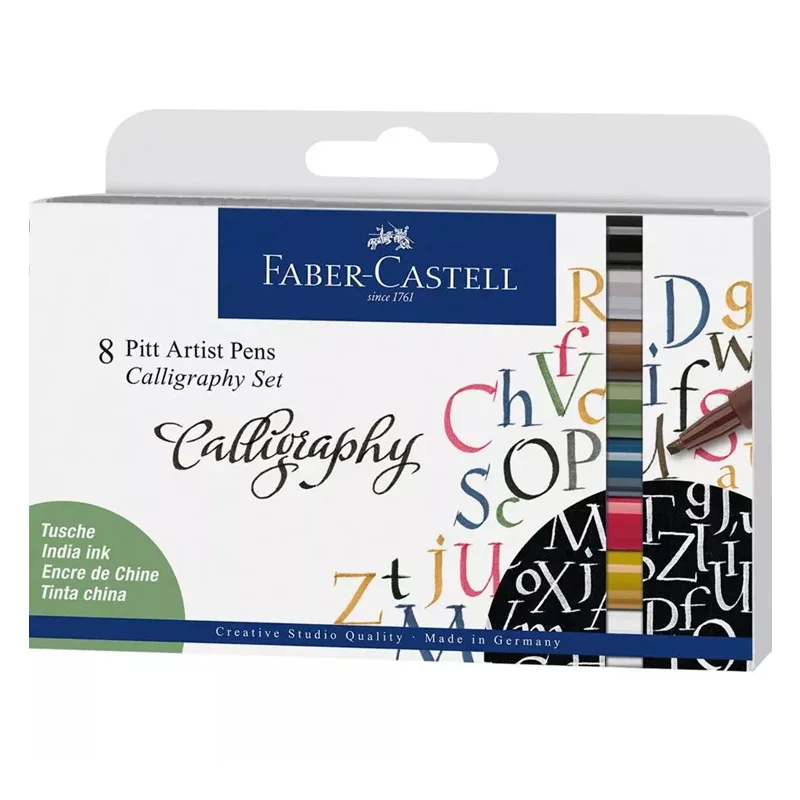 FABER PITT ÇİZİM KALEMİ KALİGRAFİ SETİ 8 Li 167508