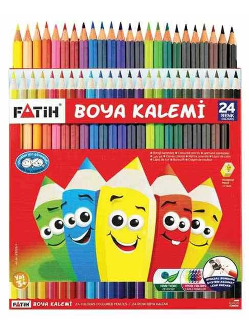 FATİH 24 RENK TAM BOY KURU BOYA 33225
