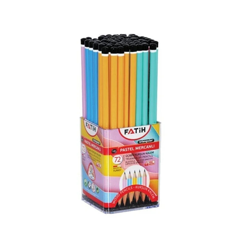 FATİH PASTEL ÜÇGEN MERCANLI KURŞUN KALEM 72 Lİ 12070