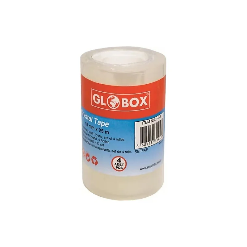 GLOBOX 1453 ŞEFFAF BANT 19x25 4 LÜ