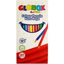 GLOBOX 3673 6 RENK KISA KURU BOYA KALEMİ