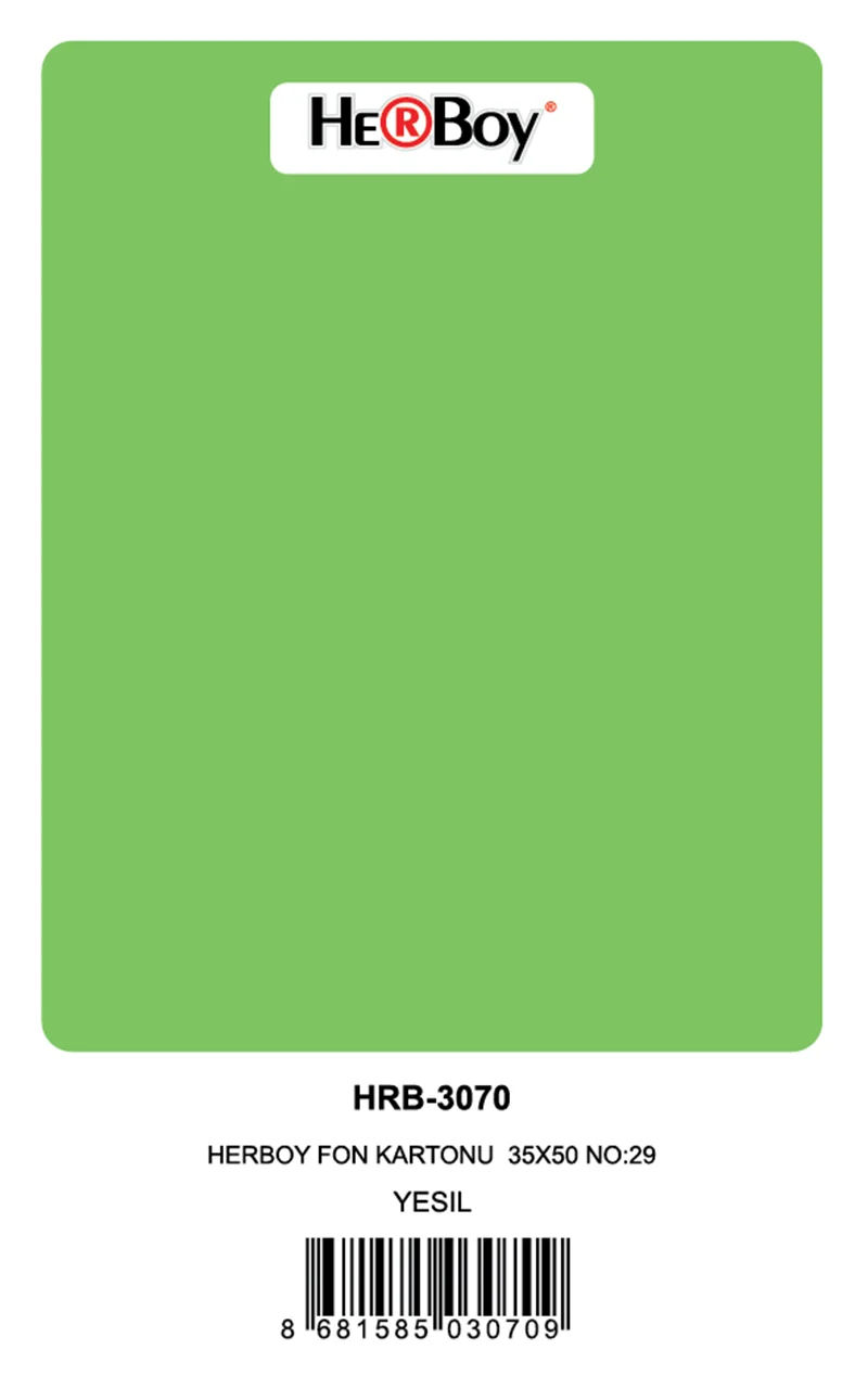 HERBOY FON KARTONU 35X50 NO:29 YEŞİL 100 LÜ HRB-3070