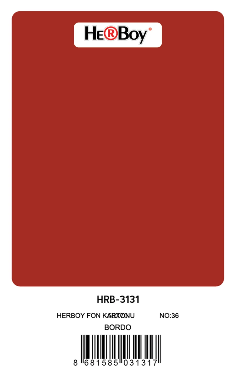 HERBOY FON KARTONU 50x70 BORDO NO:36 160 GR 100 LÜ HRB-3131
