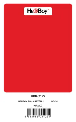 HERBOY FON KARTONU 50x70 KIRMIZI NO:34 160 GR 100 LÜ HRB-3129