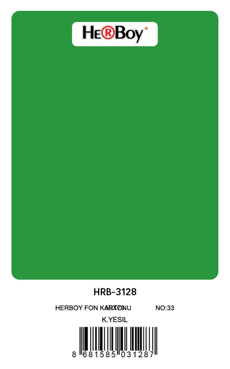 HERBOY FON KARTONU 50x70 KOYU YEŞİL NO:33 160 GR 100 LÜ HRB-3128