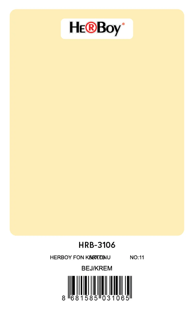 HERBOY FON KARTONU 50x70 KREM NO:11 160 GR 100 LÜ HRB-3106