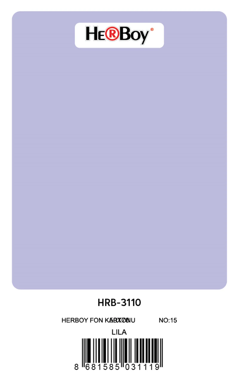 HERBOY FON KARTONU 50x70 LİLA NO:15 160 GR 100 LÜ HRB-3110