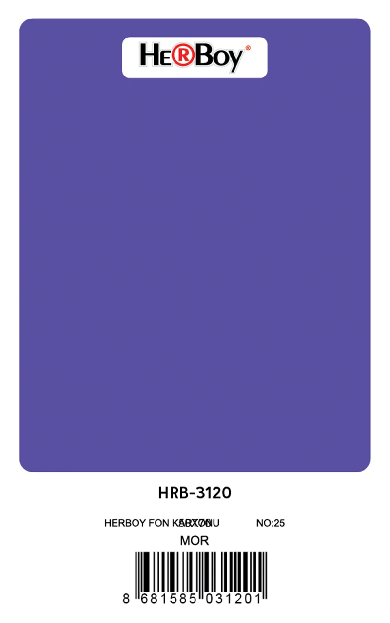 HERBOY FON KARTONU 50x70 MOR NO:25 160 GR 100 LÜ HRB-3120