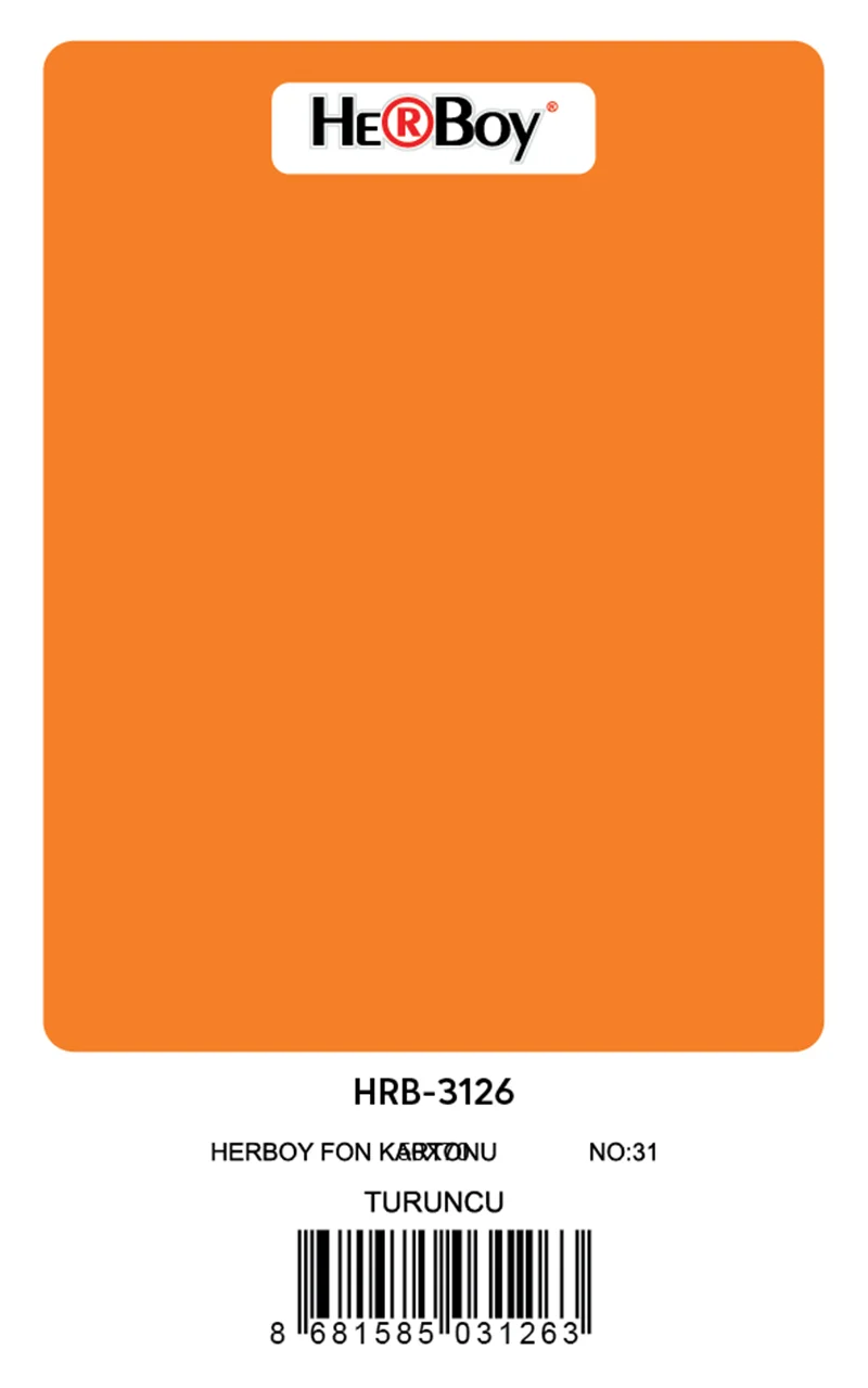 HERBOY FON KARTONU 50x70 TURUNCU NO:31 160 GR 100 LÜ HRB-3126