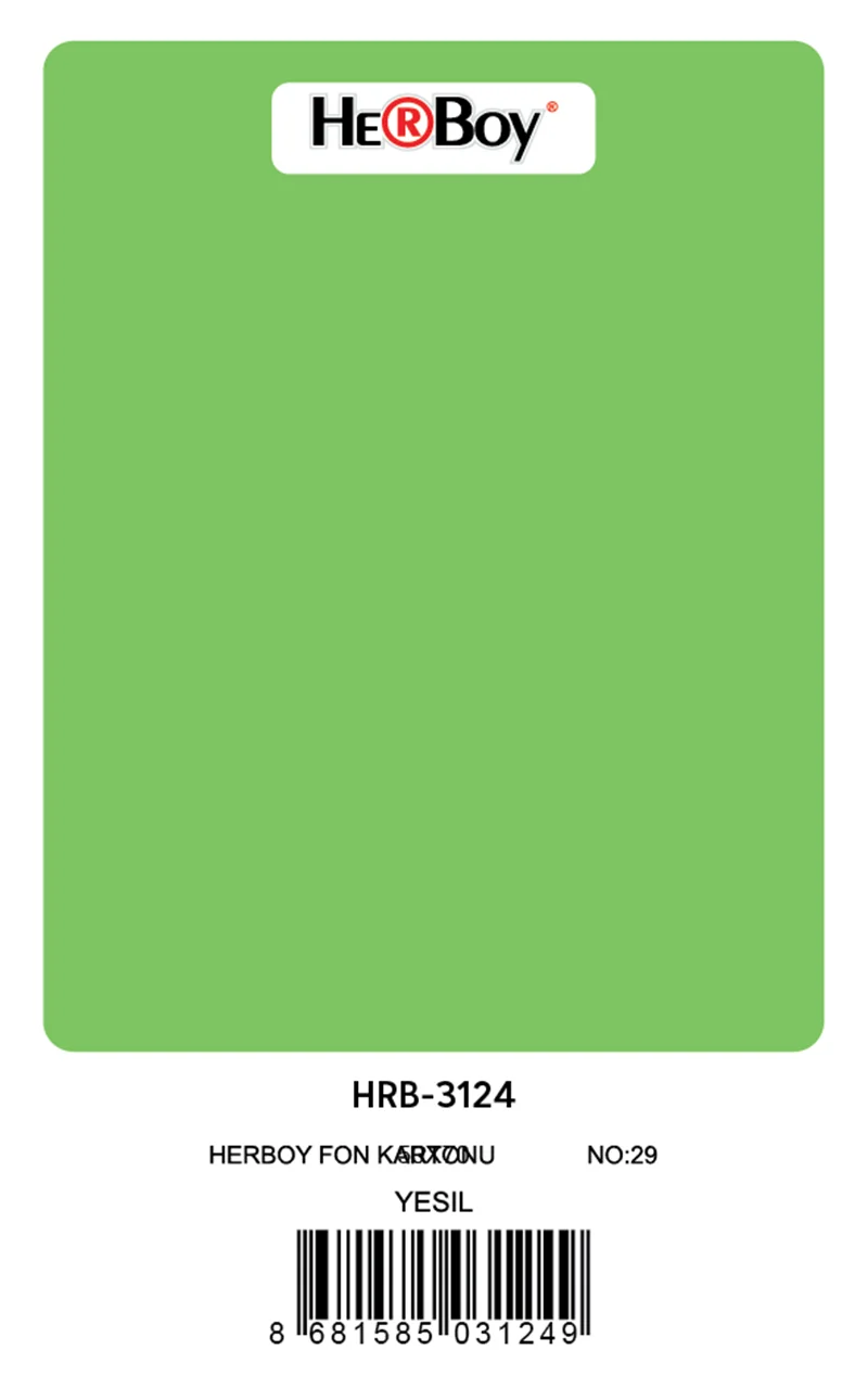 HERBOY FON KARTONU 50x70 YEŞİL NO:29 160 GR 100 LÜ HRB-3124