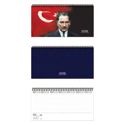 KESKİN AJ-66 16x33,5 HAFTALIK SPİRALLİ MASA TAKVİMİ ATATÜRK 600142