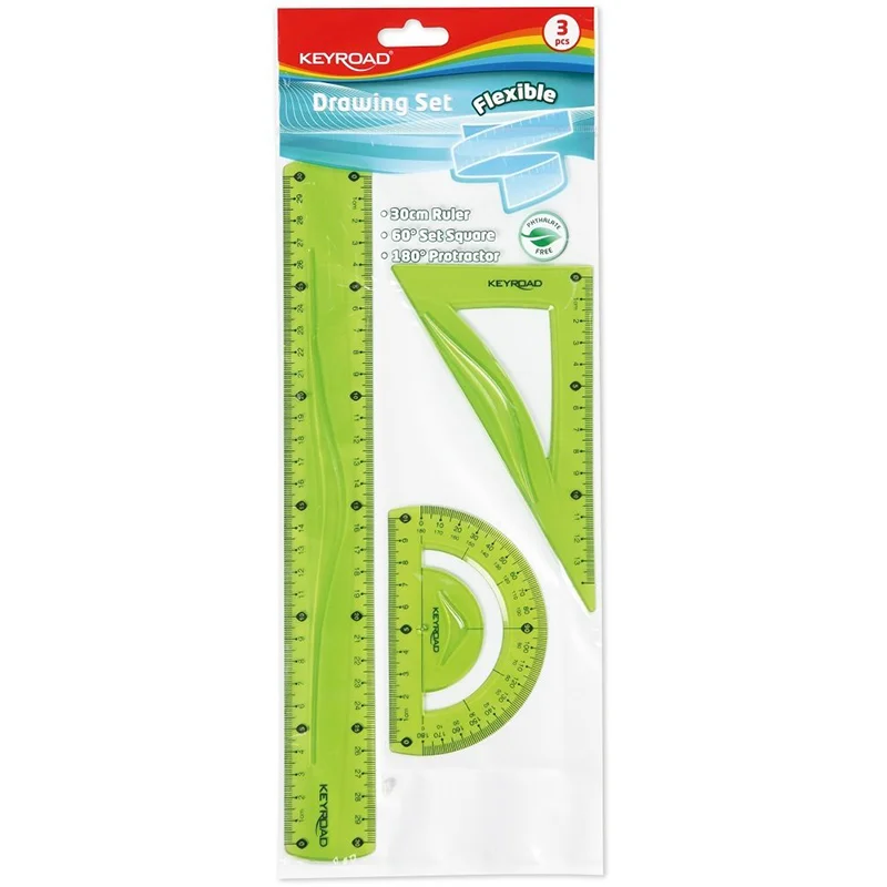 KEYROAD KR972278 FLEXIBLE ESNEK RENKLİ ÇİZİM SETİ 20 CM CETVELLİ 362486