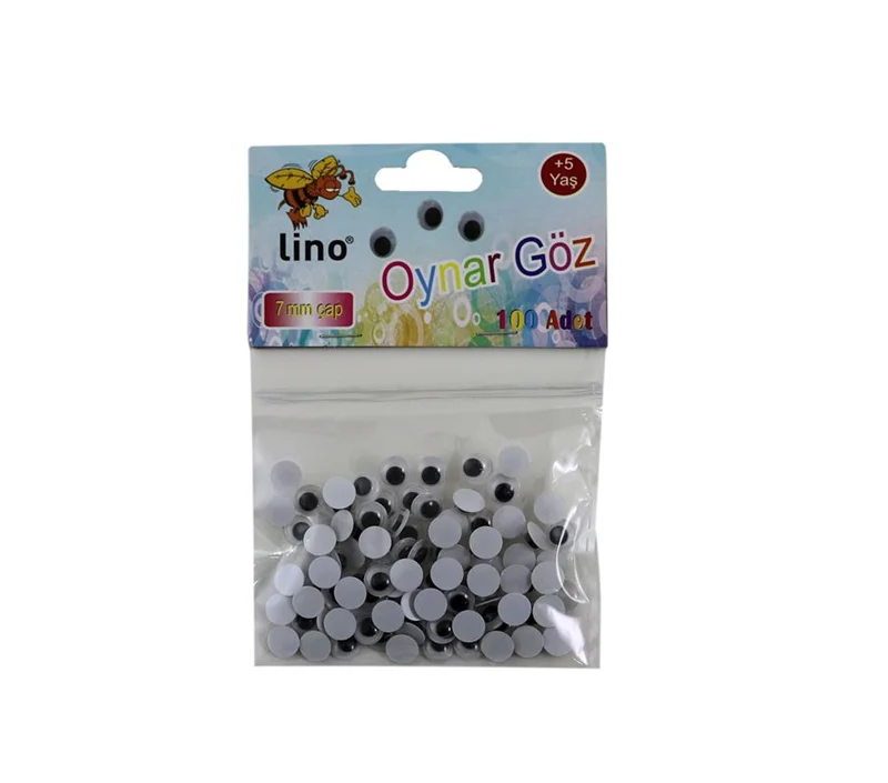LINO OYNAR GÖZ KÜÇÜK BOY 7 MM.100 LÜ RBZ-007-A
