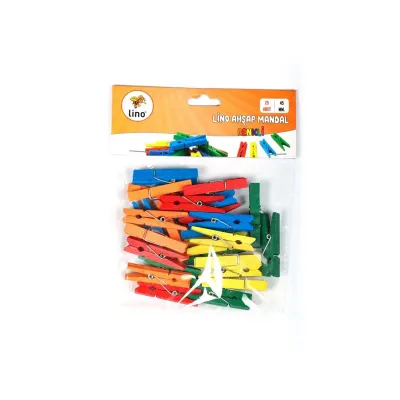 LINO RBZ-038 AHŞAP MANDAL RENKLİ 45 MM