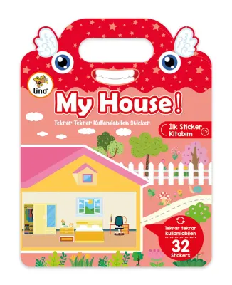 LINO TEKRAR KULLANILABİLİR İLK STİCKER KİTABIM MY HOUSE LS-503 (Best)