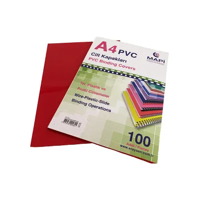 MAPİ A4 PVC CİLT KAPAĞI KIRMIZI 160mic.2040203 (KAMPANYA) (Best)