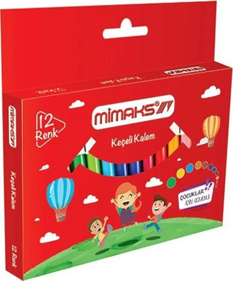 MİMAKS 12 RENK JUMBO KEÇELİ KALEM JFY-4513