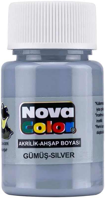 NOVA COLOR AKRİLİK BOYA GÜMÜŞ NC-235