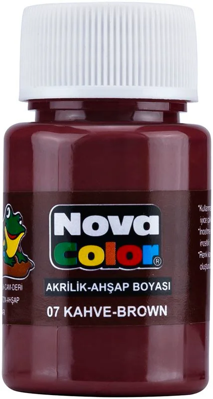 NOVA COLOR AKRİLİK BOYA KAHVE ŞİŞE NC-175