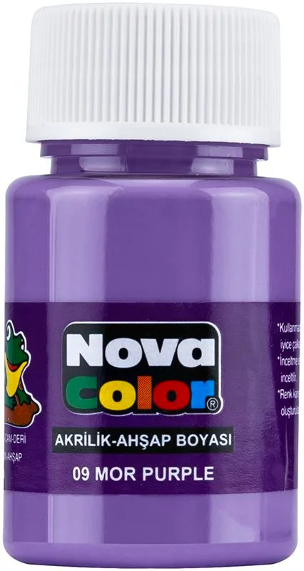 NOVA COLOR AKRİLİK BOYA MOR ŞİŞE NC-177