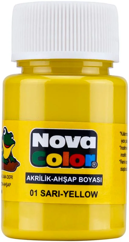 NOVA COLOR AKRİLİK BOYA SARI ŞİŞE NC-169
