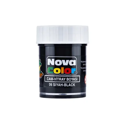 NOVA COLOR CAM BOYASI SİYAH SU BAZLI NC-154
