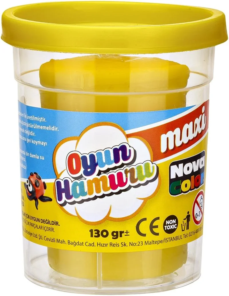 NOVA COLOR MAXİ OYUN HAMURU SARI NC-4140