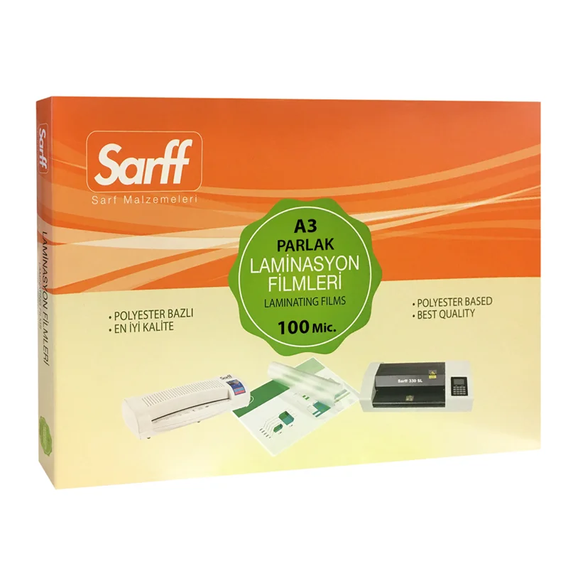 SARFF 100MIC LAMİNASYON FİLMLERİ - A3(426X303MM) - 100ADET