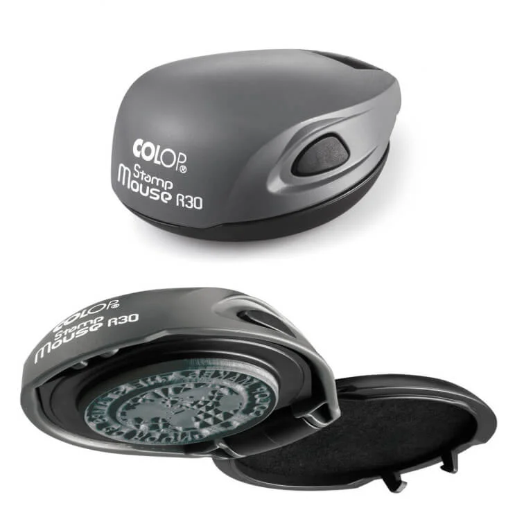 COLOP STAMP MOUSE R30 KROM KASA MAVİ KEÇE - 30MM