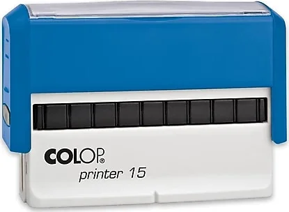 COLOP PRINTER 15 MAVİ KASA SİYAH KEÇE - 10X69MM
