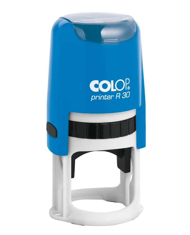 COLOP R30 YUVARLAK MAVİ KASA SİYAH KEÇE - 30MM
