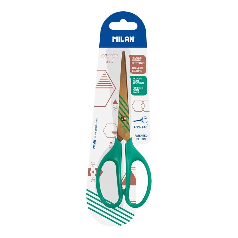 MILAN BWM10425CPGR COPPER YEŞİL OFİS MAKASI 17cm BLİSTER
